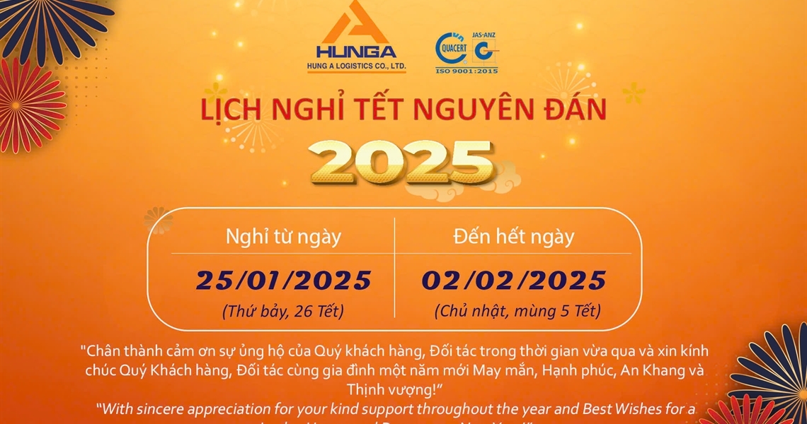 THÔNG BÁO LỊCH NGHỈ TẾT NGUYÊN ĐÁN 2025' alt=